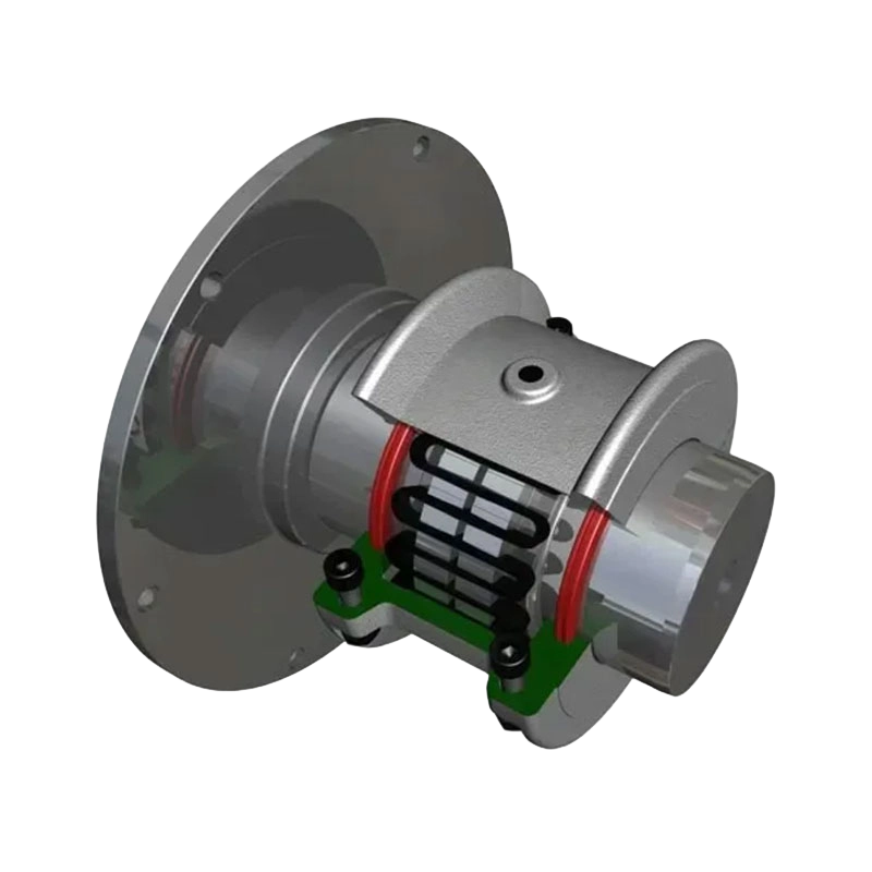T63 snake spring coupling with brajke disc